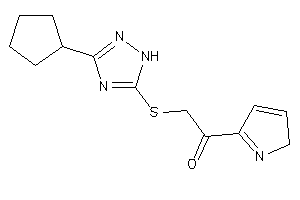 2-[(3-cyclopentyl-1H-1,2,4-triazol-5-yl)thio]-1-(2H-pyrrol-5-yl)ethanone