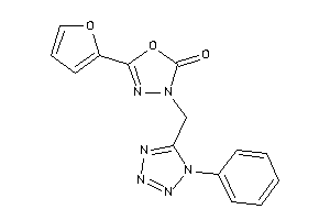 5-(2-furyl)-3-[(1-phenyltetrazol-5-yl)methyl]-1,3,4-oxadiazol-2-one