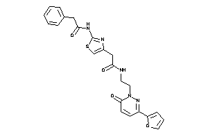 N-[2-[3-(2-furyl)-6-keto-pyridazin-1-yl]ethyl]-2-[2-[(2-phenylacetyl)amino]thiazol-4-yl]acetamide