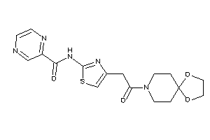 N-[4-[2-(1,4-dioxa-8-azaspiro[4.5]decan-8-yl)-2-keto-ethyl]thiazol-2-yl]pyrazinamide