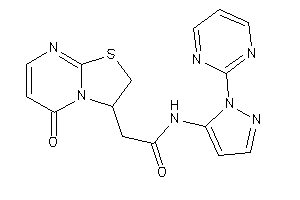 2-(5-keto-2,3-dihydrothiazolo[3,2-a]pyrimidin-3-yl)-N-[2-(2-pyrimidyl)pyrazol-3-yl]acetamide