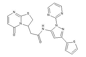 2-(5-keto-2,3-dihydrothiazolo[3,2-a]pyrimidin-3-yl)-N-[2-(2-pyrimidyl)-5-(2-thienyl)pyrazol-3-yl]acetamide