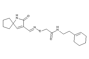 N-(2-cyclohexen-1-ylethyl)-2-[(3-keto-4-azaspiro[4.4]non-1-en-2-yl)methyleneamino]oxy-acetamide