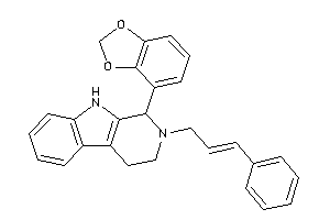 1-(1,3-benzodioxol-4-yl)-2-cinnamyl-1,3,4,9-tetrahydro-$b-carboline