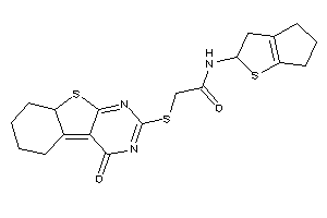 2-[(4-keto-6,7,8,8a-tetrahydro-5H-benzothiopheno[2,3-d]pyrimidin-2-yl)thio]-N-(3,4,5,6-tetrahydro-2H-cyclopenta[b]thiophen-2-yl)acetamide