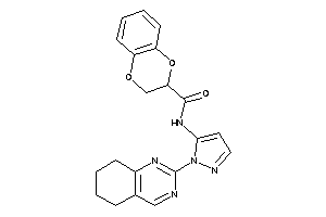 N-[2-(5,6,7,8-tetrahydroquinazolin-2-yl)pyrazol-3-yl]-2,3-dihydro-1,4-benzodioxine-3-carboxamide