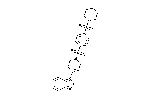4-[4-[[4-(2H-pyrrolo[2,3-b]pyridin-3-yl)-3,6-dihydro-2H-pyridin-1-yl]sulfonyl]phenyl]sulfonylmorpholine