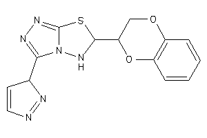 6-(2,3-dihydro-1,4-benzodioxin-3-yl)-3-(3H-pyrazol-3-yl)-5,6-dihydro-[1,2,4]triazolo[3,4-b][1,3,4]thiadiazole