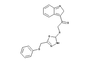 Image of 1-(2H-indol-3-yl)-2-[[5-(phenoxymethyl)-2,3-dihydro-1,3,4-oxadiazol-2-yl]thio]ethanone