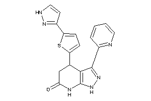 4-[5-(1H-pyrazol-3-yl)-2-thienyl]-3-(2-pyridyl)-1,4,5,7-tetrahydropyrazolo[3,4-b]pyridin-6-one