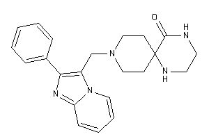 9-[(2-phenylimidazo[1,2-a]pyridin-3-yl)methyl]-1,4,9-triazaspiro[5.5]undecan-5-one