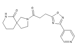 3-[3-[3-(4-pyridyl)-1,2,4-oxadiazol-5-yl]propanoyl]-3,7-diazaspiro[4.5]decan-6-one