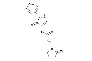 N-(5-keto-1-phenyl-3-pyrazolin-4-yl)-3-(2-ketopyrrolidino)propionamide