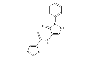 Image of N-(5-keto-1-phenyl-3-pyrazolin-4-yl)thiazole-5-carboxamide