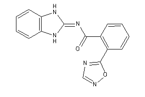N-(1,3-dihydrobenzimidazol-2-ylidene)-2-(1,2,4-oxadiazol-5-yl)benzamide
