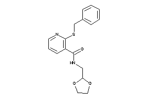 2-(benzylthio)-N-(1,3-dioxolan-2-ylmethyl)nicotinamide