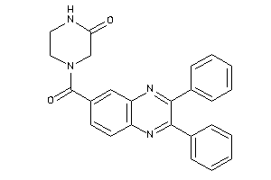 4-(2,3-diphenylquinoxaline-6-carbonyl)piperazin-2-one