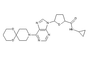 N-cyclopropyl-5-[6-(7,11-dioxa-3-azaspiro[5.5]undecan-3-yl)purin-9-yl]tetrahydrofuran-2-carboxamide