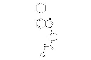 N-cyclopropyl-5-(6-piperidinopurin-9-yl)tetrahydrofuran-2-carboxamide