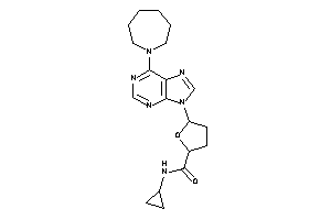 5-[6-(azepan-1-yl)purin-9-yl]-N-cyclopropyl-tetrahydrofuran-2-carboxamide