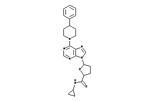 N-cyclopropyl-5-[6-(4-phenylpiperidino)purin-9-yl]tetrahydrofuran-2-carboxamide