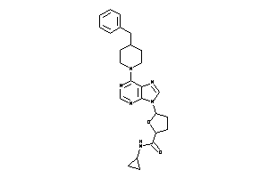 5-[6-(4-benzylpiperidino)purin-9-yl]-N-cyclopropyl-tetrahydrofuran-2-carboxamide