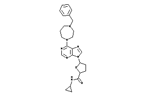 5-[6-(4-benzyl-1,4-diazepan-1-yl)purin-9-yl]-N-cyclopropyl-tetrahydrofuran-2-carboxamide