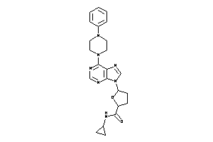 N-cyclopropyl-5-[6-(4-phenylpiperazino)purin-9-yl]tetrahydrofuran-2-carboxamide