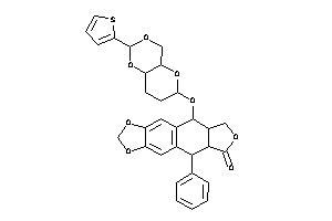 Image of 5-phenyl-9-[[2-(2-thienyl)-4,4a,6,7,8,8a-hexahydropyrano[3,2-d][1,3]dioxin-6-yl]oxy]-5a,8,8a,9-tetrahydro-5H-isobenzofuro[6,5-f][1,3]benzodioxol-6-one