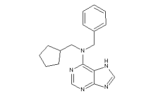 Benzyl-(cyclopentylmethyl)-(7H-purin-6-yl)amine