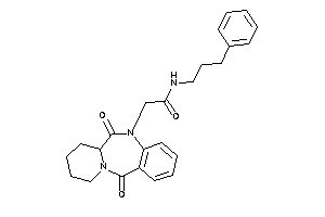 Image of 2-(6,12-diketo-7,8,9,10-tetrahydro-6aH-pyrido[2,1-c][1,4]benzodiazepin-5-yl)-N-(3-phenylpropyl)acetamide