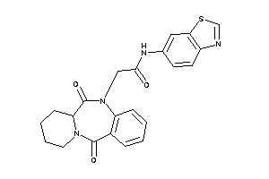 N-(1,3-benzothiazol-6-yl)-2-(6,12-diketo-7,8,9,10-tetrahydro-6aH-pyrido[2,1-c][1,4]benzodiazepin-5-yl)acetamide