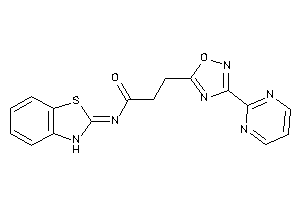 N-(3H-1,3-benzothiazol-2-ylidene)-3-[3-(2-pyrimidyl)-1,2,4-oxadiazol-5-yl]propionamide