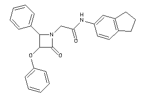 N-indan-5-yl-2-(2-keto-3-phenoxy-4-phenyl-azetidin-1-yl)acetamide