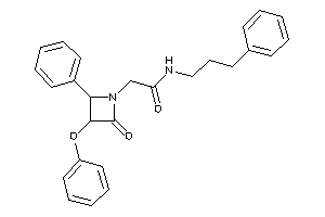 2-(2-keto-3-phenoxy-4-phenyl-azetidin-1-yl)-N-(3-phenylpropyl)acetamide