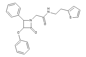2-(2-keto-3-phenoxy-4-phenyl-azetidin-1-yl)-N-[2-(2-thienyl)ethyl]acetamide