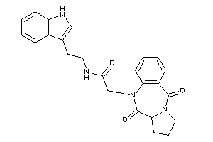 Image of 2-(6,11-diketo-6a,7,8,9-tetrahydropyrrolo[2,1-c][1,4]benzodiazepin-5-yl)-N-[2-(1H-indol-3-yl)ethyl]acetamide