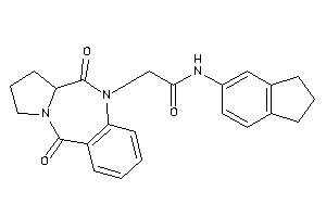 2-(6,11-diketo-6a,7,8,9-tetrahydropyrrolo[2,1-c][1,4]benzodiazepin-5-yl)-N-indan-5-yl-acetamide