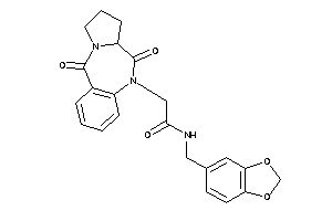 2-(6,11-diketo-6a,7,8,9-tetrahydropyrrolo[2,1-c][1,4]benzodiazepin-5-yl)-N-piperonyl-acetamide
