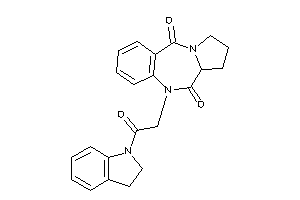 5-(2-indolin-1-yl-2-keto-ethyl)-6a,7,8,9-tetrahydropyrrolo[2,1-c][1,4]benzodiazepine-6,11-quinone