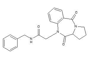 Image of N-benzyl-2-(6,11-diketo-6a,7,8,9-tetrahydropyrrolo[2,1-c][1,4]benzodiazepin-5-yl)acetamide