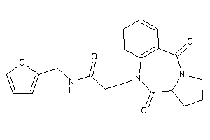 Image of 2-(6,11-diketo-6a,7,8,9-tetrahydropyrrolo[2,1-c][1,4]benzodiazepin-5-yl)-N-(2-furfuryl)acetamide