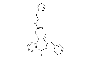 2-(3-benzyl-2,5-diketo-3,4-dihydro-1,4-benzodiazepin-1-yl)-N-(2-pyrrol-1-ylethyl)acetamide
