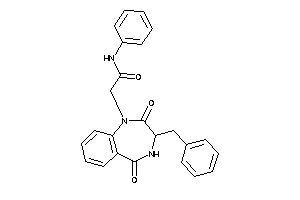 2-(3-benzyl-2,5-diketo-3,4-dihydro-1,4-benzodiazepin-1-yl)-N-phenyl-acetamide