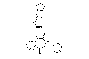 2-(3-benzyl-2,5-diketo-3,4-dihydro-1,4-benzodiazepin-1-yl)-N-indan-5-yl-acetamide