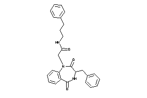 2-(3-benzyl-2,5-diketo-3,4-dihydro-1,4-benzodiazepin-1-yl)-N-(3-phenylpropyl)acetamide