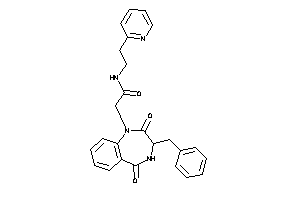 2-(3-benzyl-2,5-diketo-3,4-dihydro-1,4-benzodiazepin-1-yl)-N-[2-(2-pyridyl)ethyl]acetamide