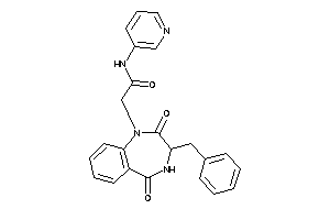 2-(3-benzyl-2,5-diketo-3,4-dihydro-1,4-benzodiazepin-1-yl)-N-(3-pyridyl)acetamide