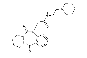 Image of 2-(6,12-diketo-7,8,9,10-tetrahydro-6aH-pyrido[2,1-c][1,4]benzodiazepin-5-yl)-N-(2-piperidinoethyl)acetamide