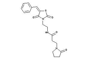 N-[2-(5-benzal-2,4-diketo-thiazolidin-3-yl)ethyl]-3-(2-ketopyrrolidino)propionamide